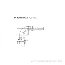 90° Metric Female Flat Seal 20291